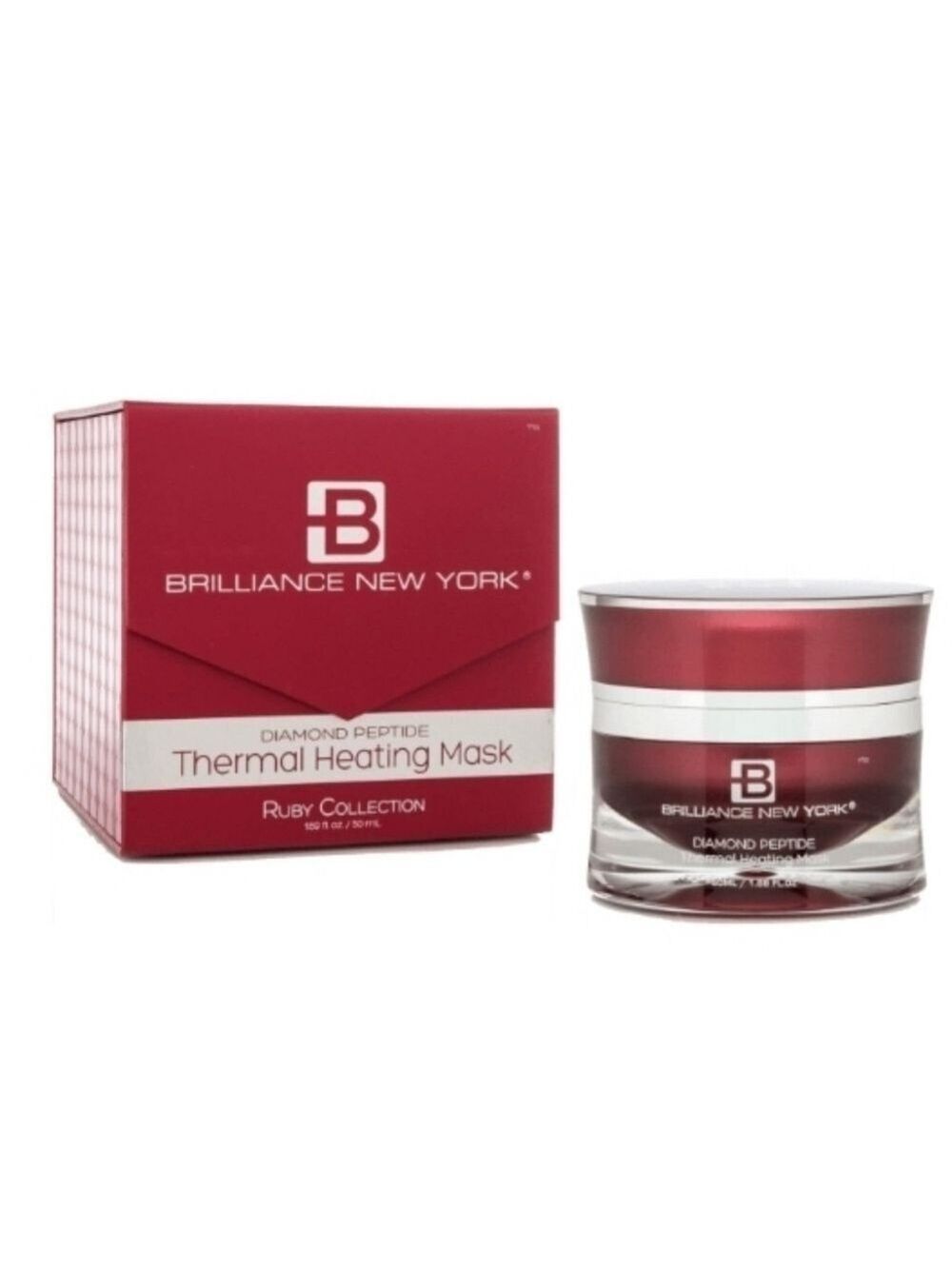 Brilliance New York Ruby Collection Thermal Facial Heating Mask Massages Skin